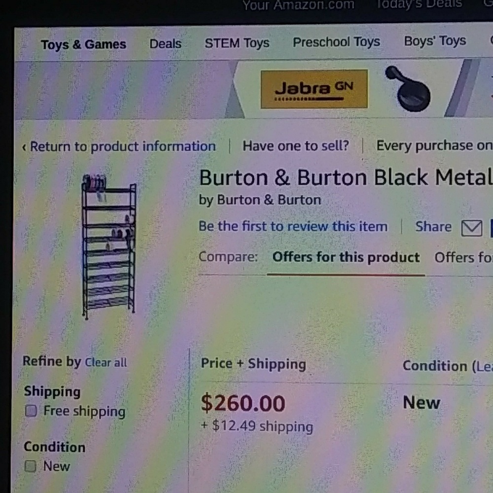 Ribbon holding rack